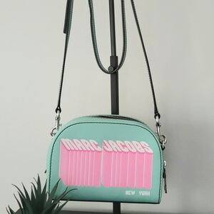 Marc Jacobs Aqua and Pink Crossbody Bag